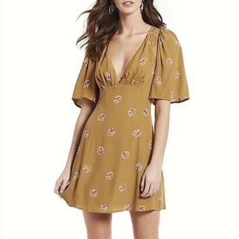 NWT Free People Mockingbird Mini Dress, 0